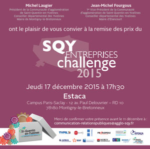 Prix Entreprises SQY 2015 Saint-Quentin-En-Yvelines badge