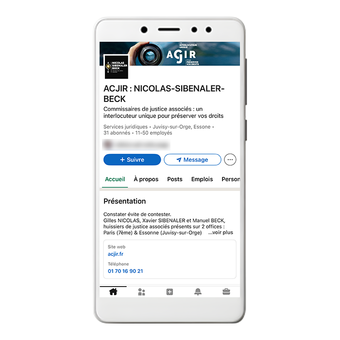 Page LinkedIn ACJIR
