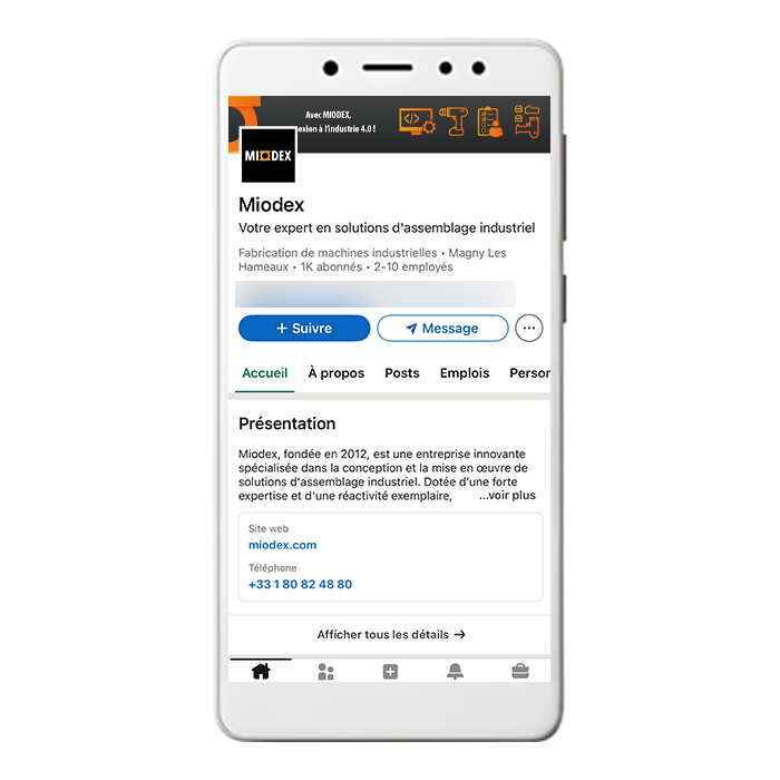Page LinkedIn Miodex