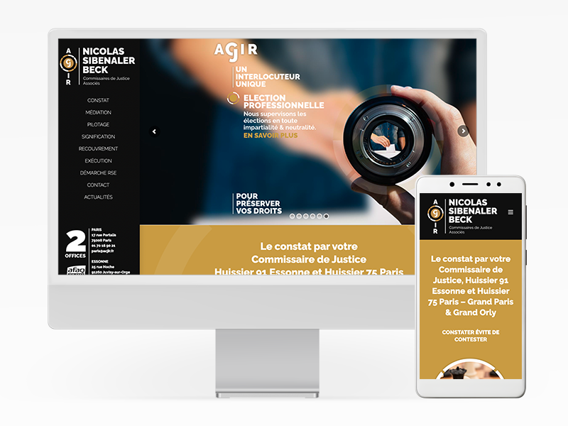 Site internet d'ACJIR en responsive