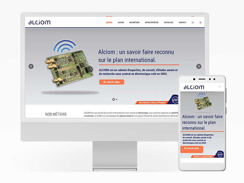 Site web d'Alciom en responsive