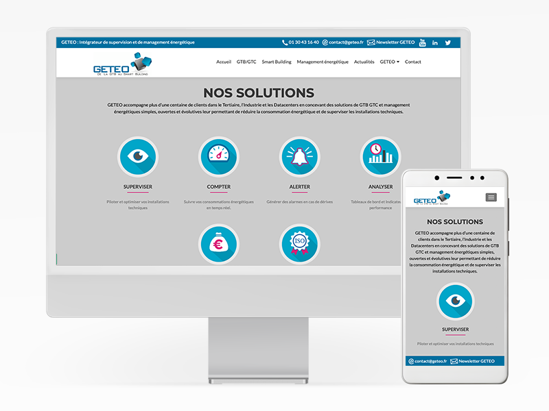 Site web de GETEO en responsive