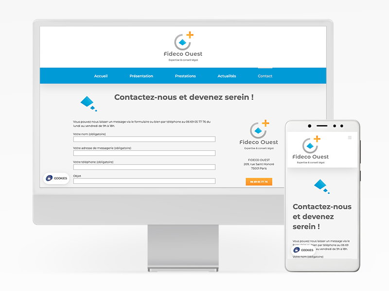 Site web de Fideco Ouest en responsive