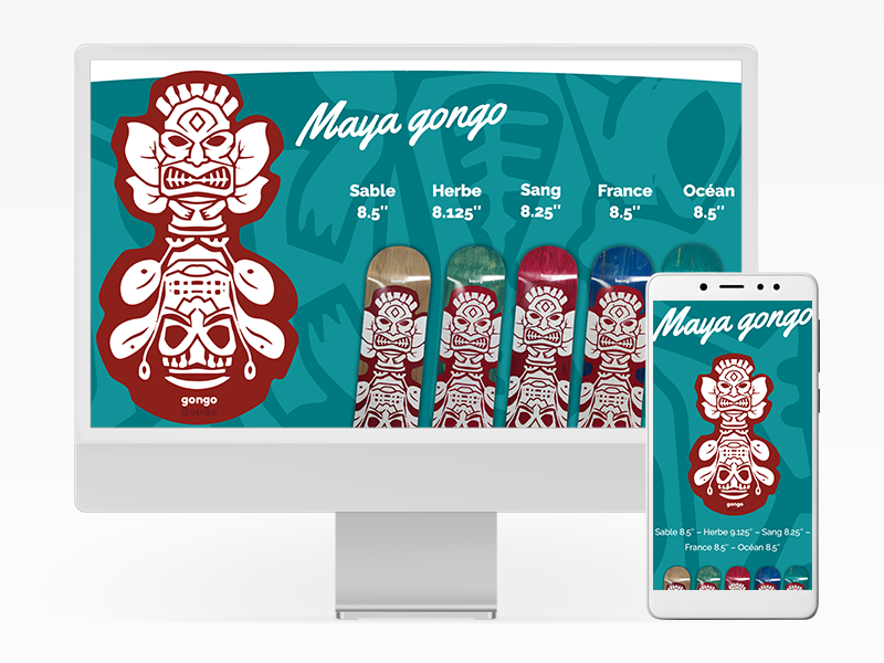 Site web de Korro Skateboards en responsive