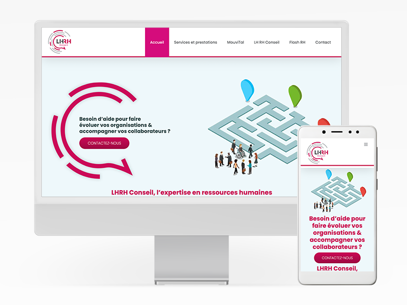 Site web LH RH conseil en responsive