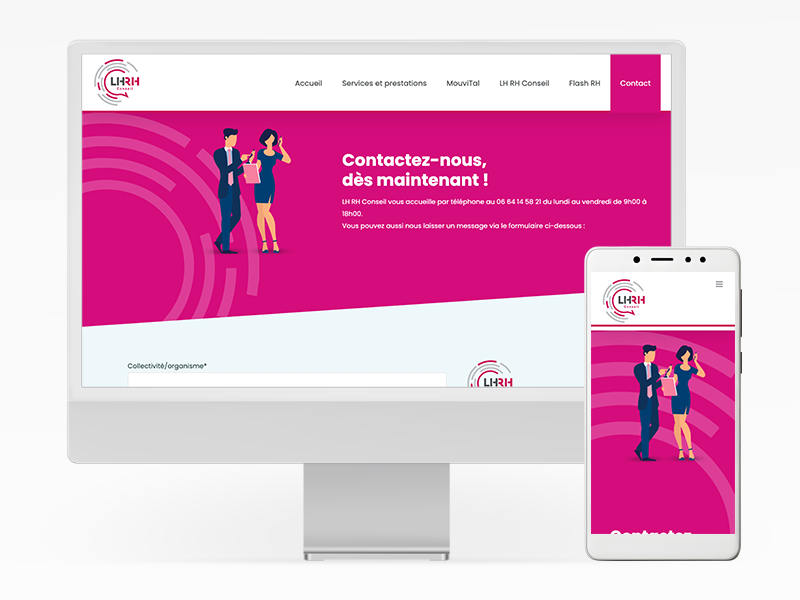 Site web LH RH conseil en responsive