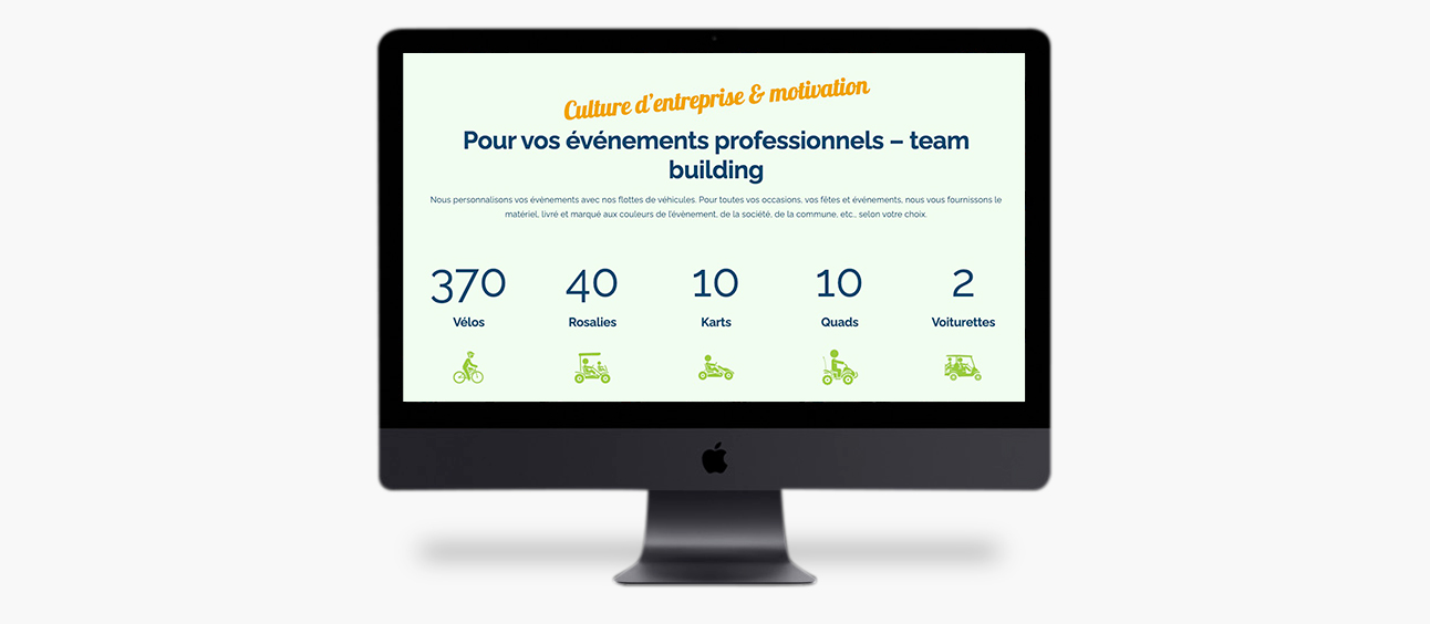 Rendu du site web de ABCMouv' sur un pc