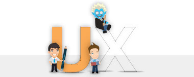 Visuel graphique de team sur le "X" de "UX"
