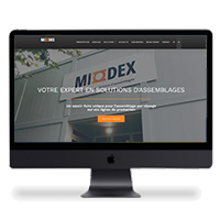 Page d'accueil du site web Miodex