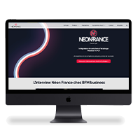 Page d'accueil du site web Néon France