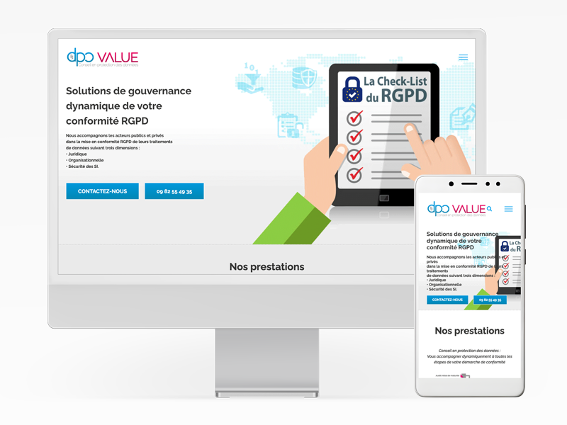 Site web DPO Value en responsive