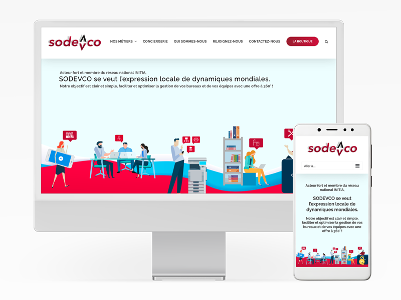 Site web de Sodevco en responsive