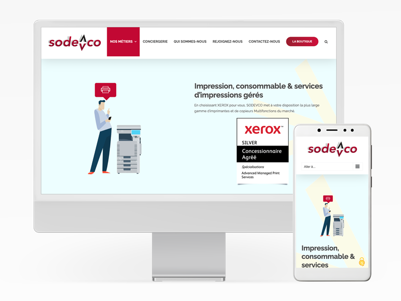 Site web de Sodevco en responsive