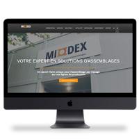 Page d'accueil du site web Miodex