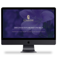 Page d'accueil du site web Synarome