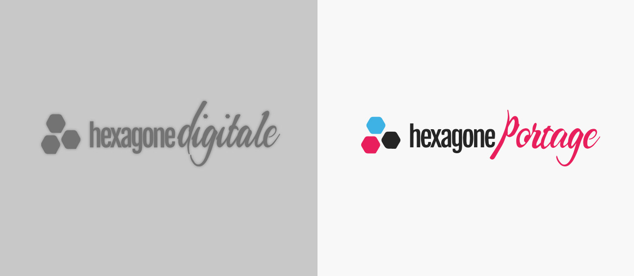 Déclinaison logo pour Hexagone Portage