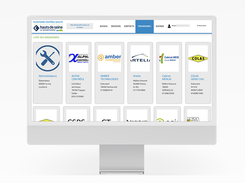 Site extranet du Conseil Départemental des Hauts de Seine