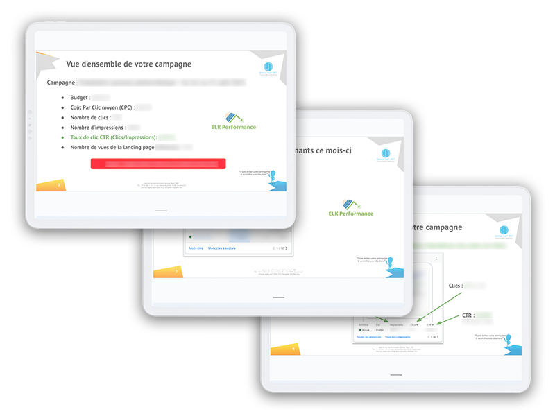 Rapport campagne Google Ads ELK Performance
