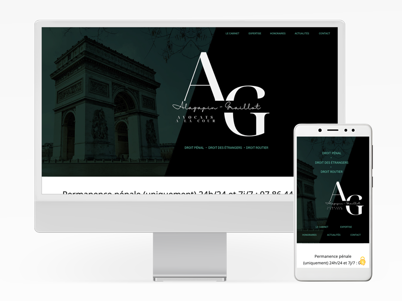 Site web d'Alagapin Graillot en responsive
