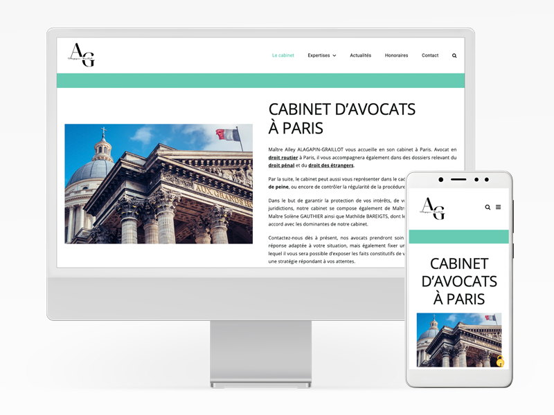 Site web d'Alagapin Graillot en responsive
