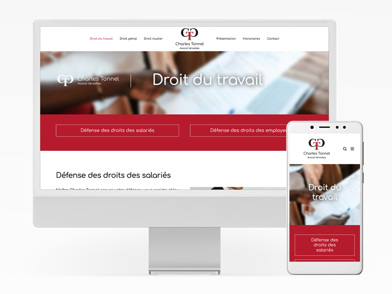 Site web de Charles Tonnel en responsive