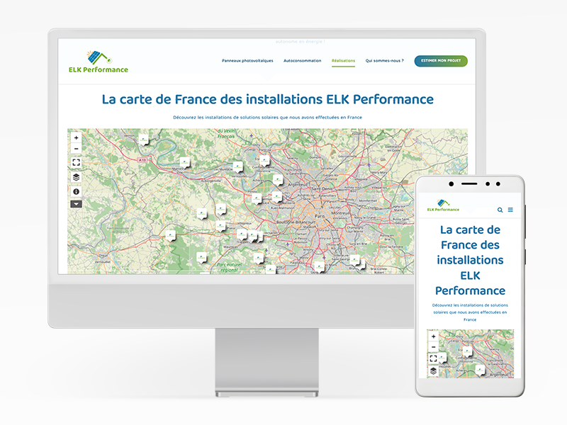 Site web d'ELK Performance en responsive