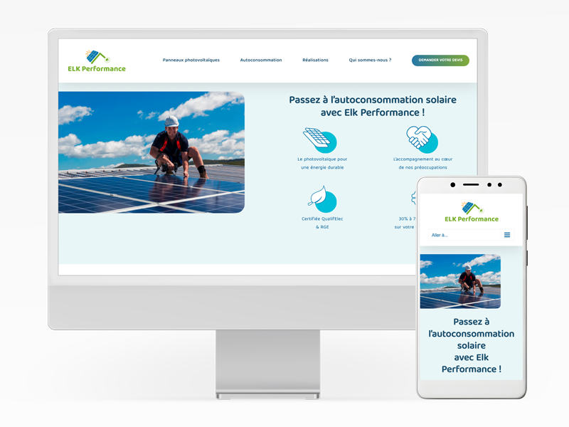 Site web d'ELK Performance en responsive