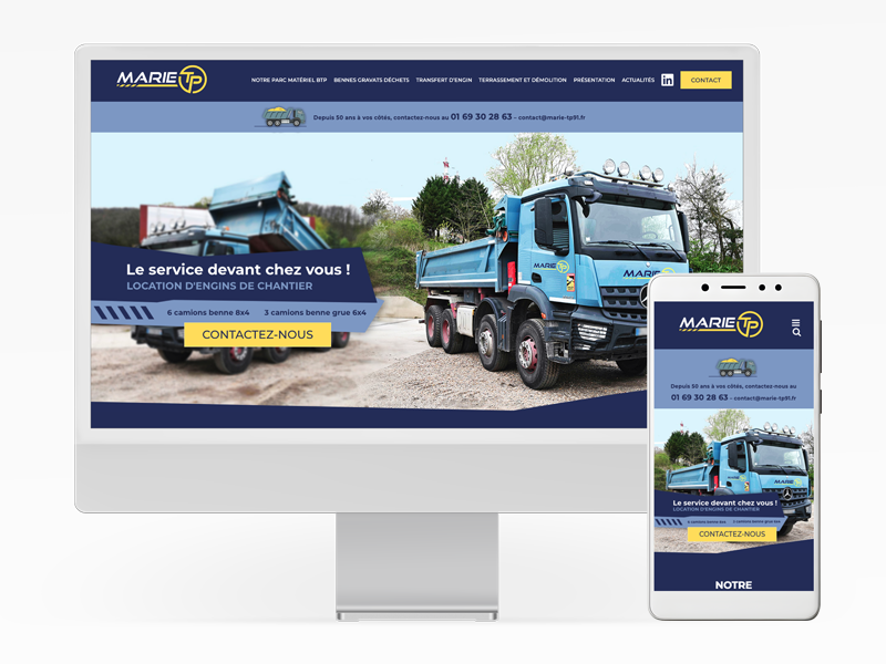 Site web de Marie TP en responsive