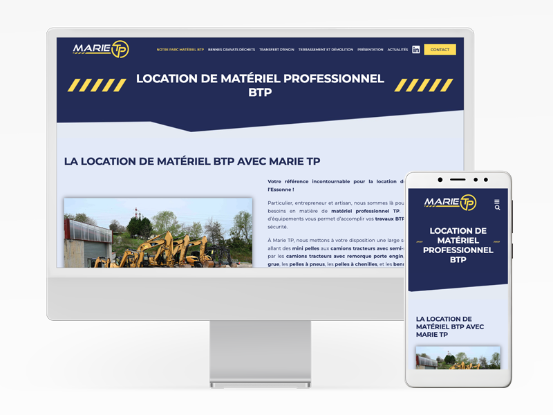 Site web de Marie TP en responsive