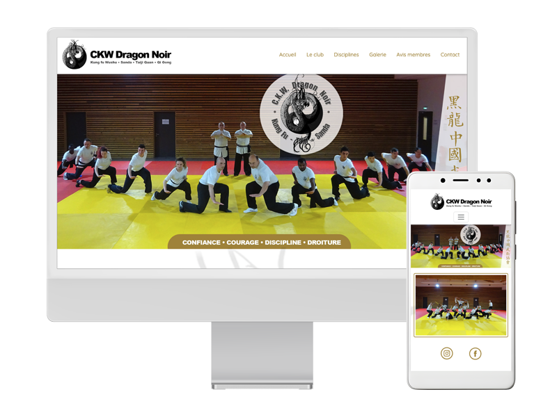 Site web CKW Dragon Noir en responsive