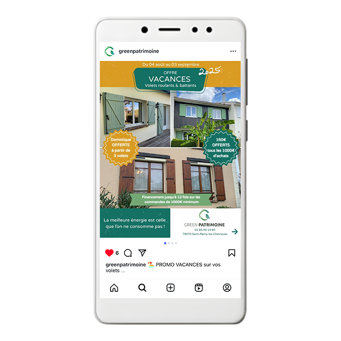 Publication Instagram de Green Patrimoine