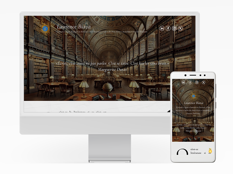 Site web de Laurence Biava en responsive