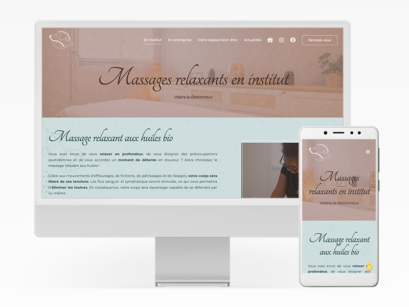 Site web de massodeep en responsive