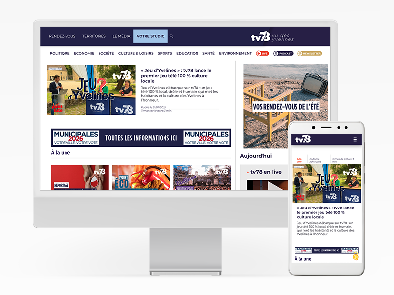 Site web de tv78 en responsive