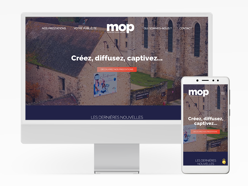 Site web du Média de l'Ouest Parisien en responsive