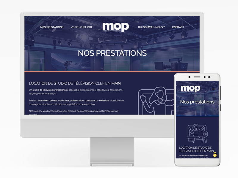 Site web du Média de l'Ouest Parisien en responsive