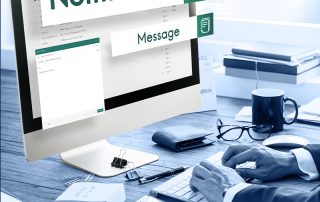 Une notification d'email qui s'affiche sur un ordinateur de bureau.