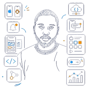 Rafael – Développeur mobile Illustration de Rafael