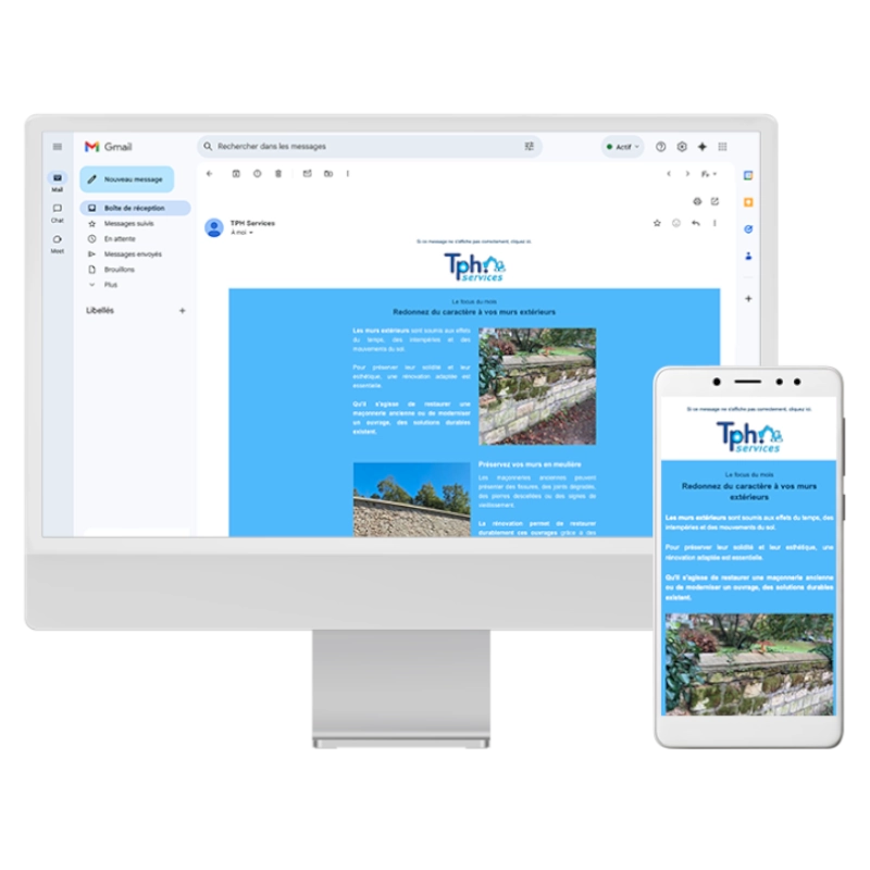 Newsletter emailing de TPH Services